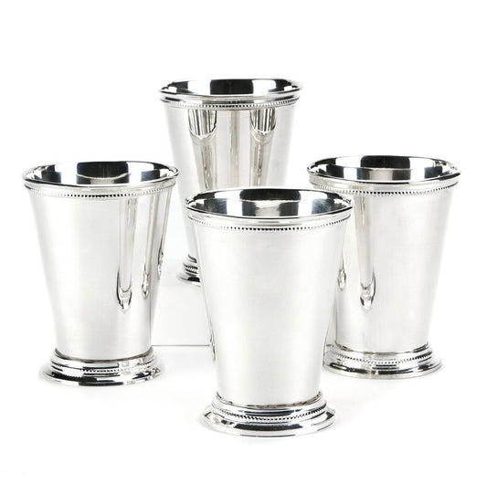 *PREORDER* Set of 4 Mint Julep Vase (Food Safe) - Lacquered Silver-Plated Brass