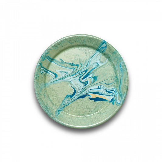 BORNN Multi Swirl Dinner Plate - Mint