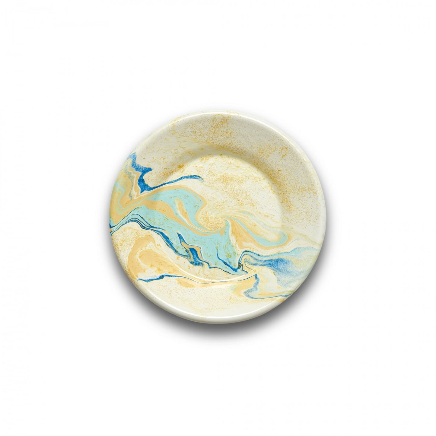 BORNN Multi Swirl Salad Plate - Lemon Cream