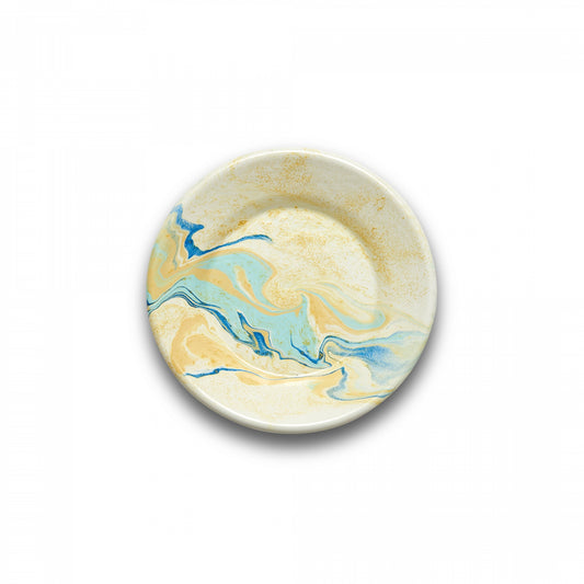 BORNN Multi Swirl Salad Plate - Lemon Cream