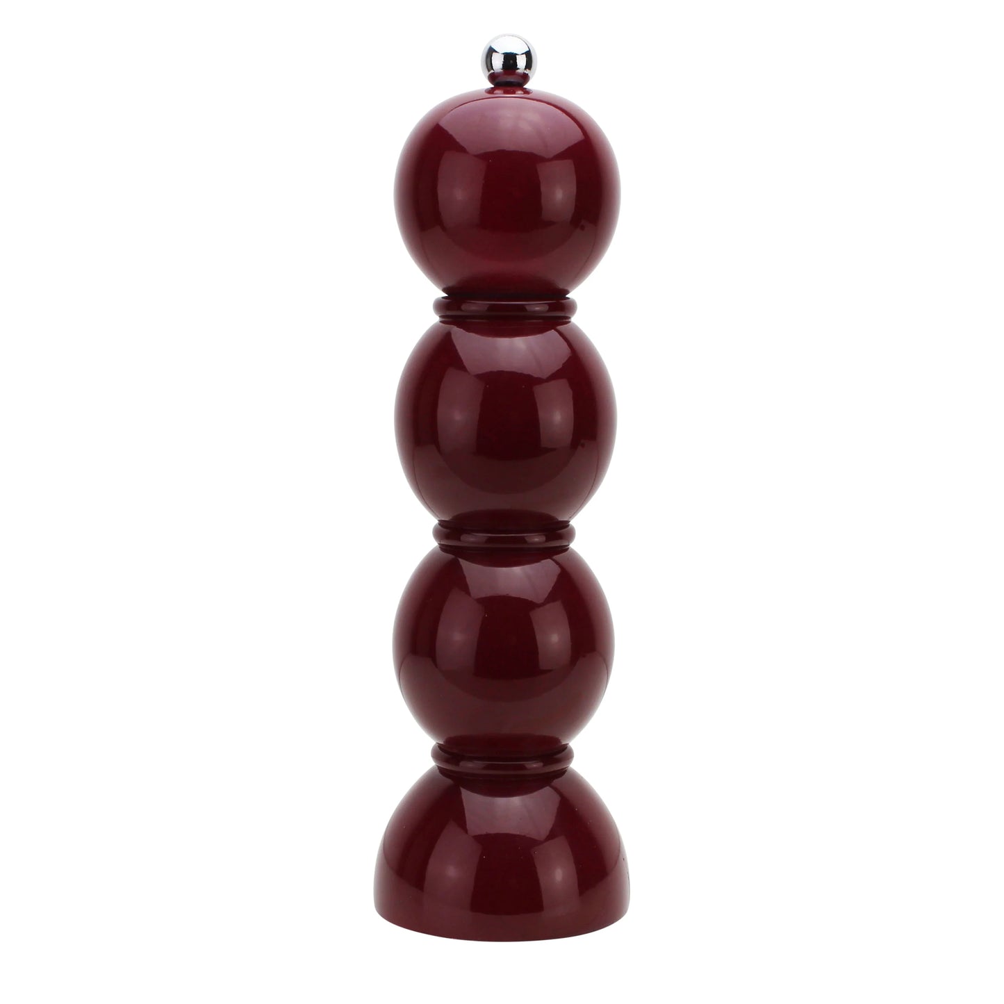 Deep Cherry Lacquer Bobbin Salt or Pepper Mill