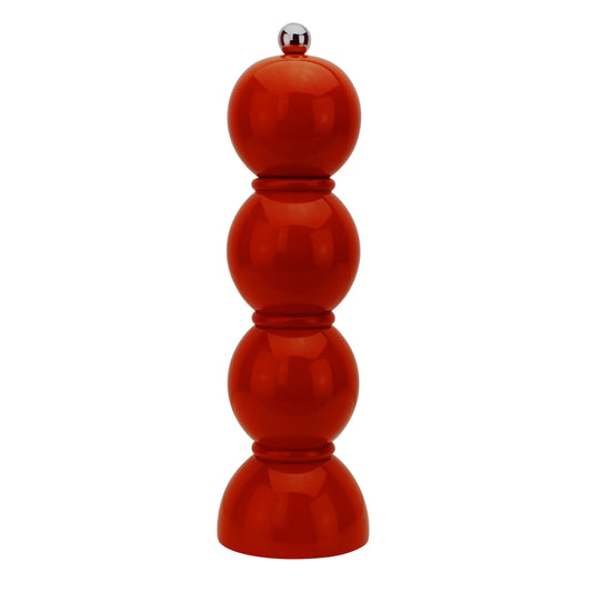 Red Lacquer Bobbin Salt or Pepper Mill